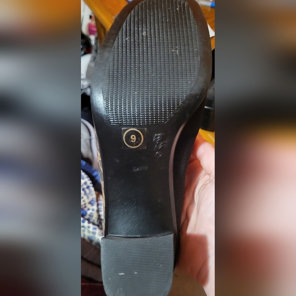 Vivanz Black & Leopard Print Block Heel Slip On Mules Size 9 - Picture 7 of 8